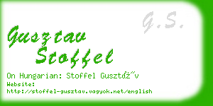 gusztav stoffel business card